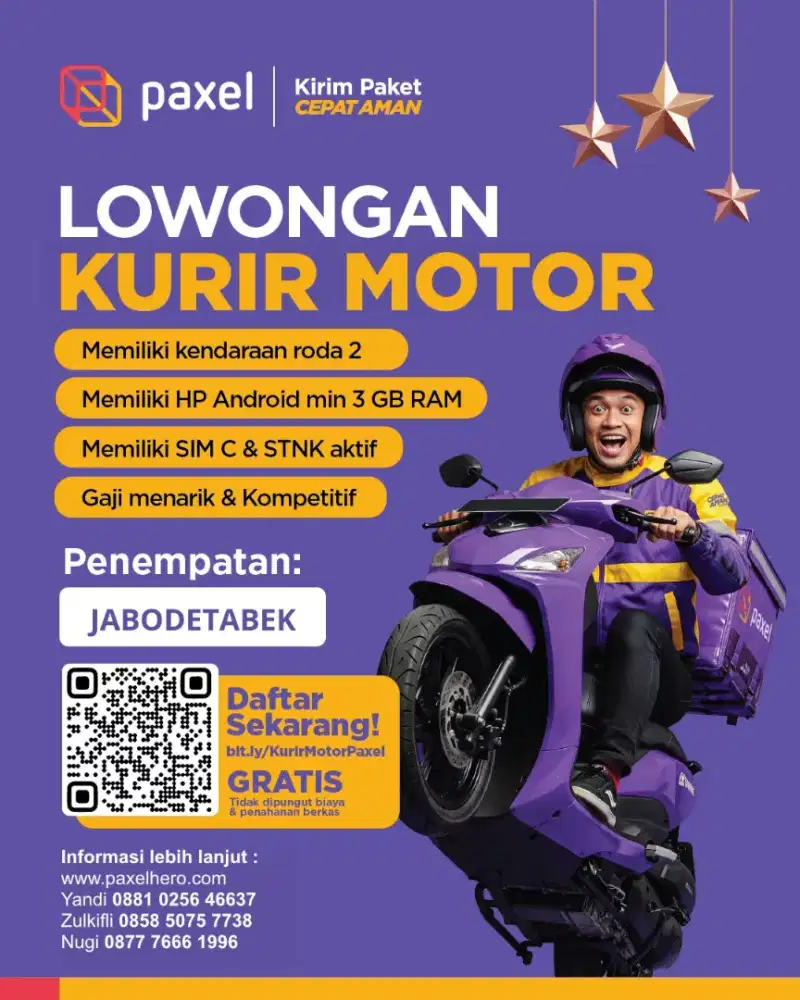 Lowongan Pekerjaan Untuk Posisi Kurir!!