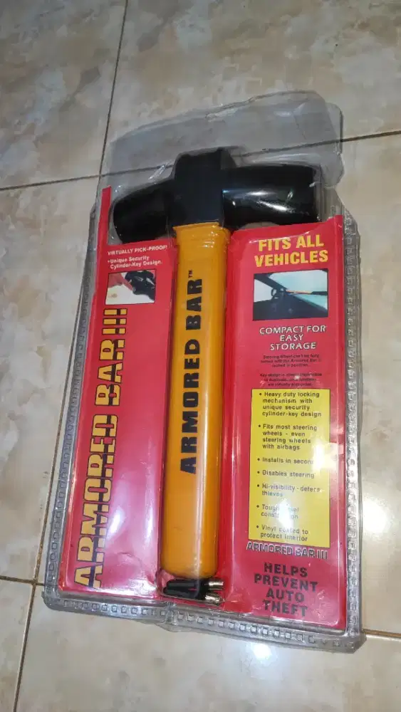 Pengaman kunci stir mobil armored bar (model T)