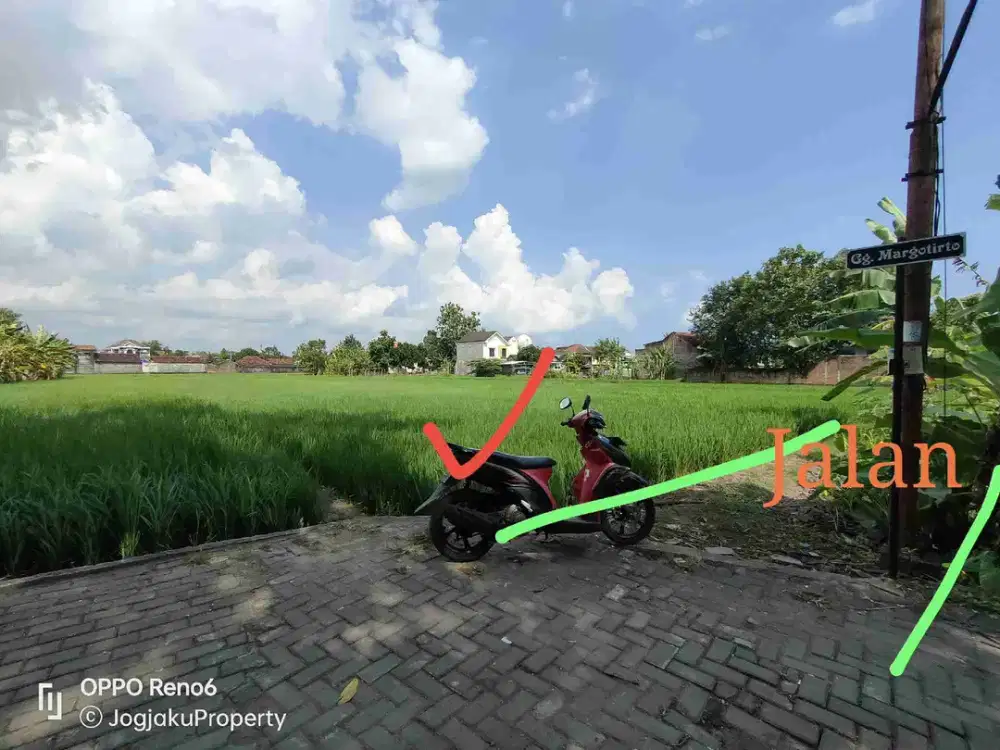 Tanah murah strategis dalam Ring road depan kampus UMY bisa jalan kaki