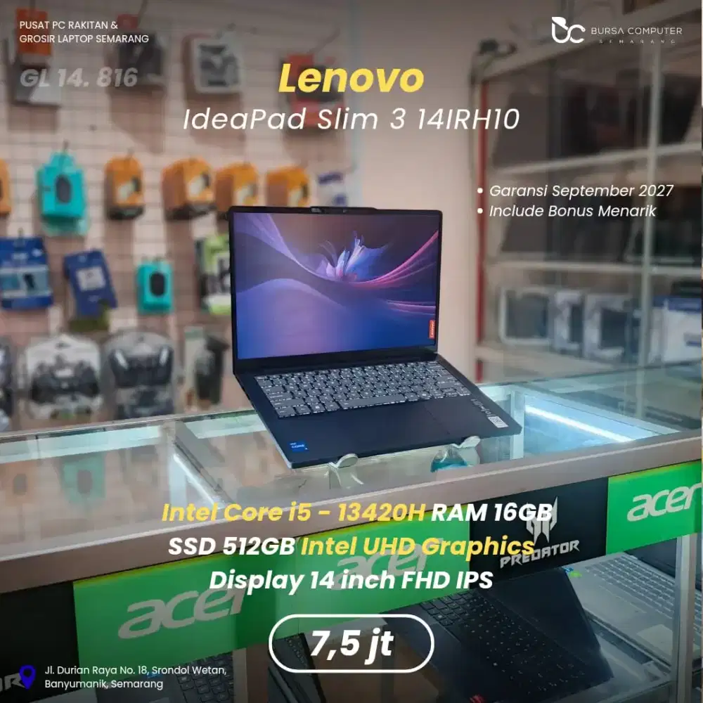 LENOVO Ideapad 3-14IRH10 | Core i5 13420H 16GB 512GB
