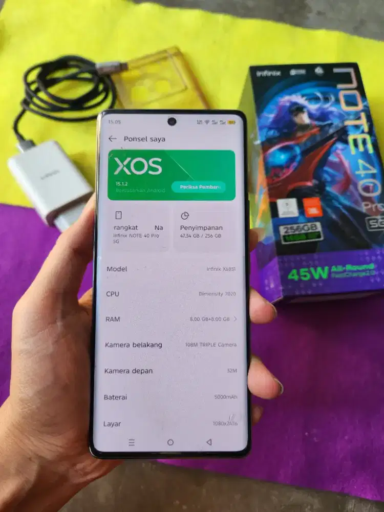 infinix note 40 pro 5G 8+8/256 | lengkap | imei rewrite permanen