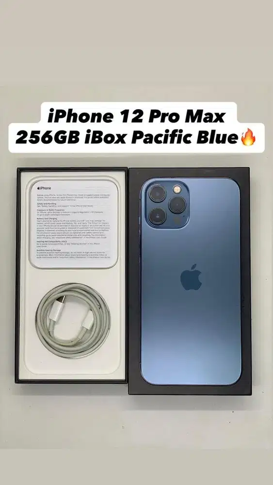 iPhone 12 Pro Max 256GB Resmi iBox Pacific Blue