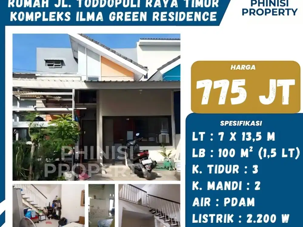Dijual Rumah di Toddopuli Raya Timur Ilma Green Residence