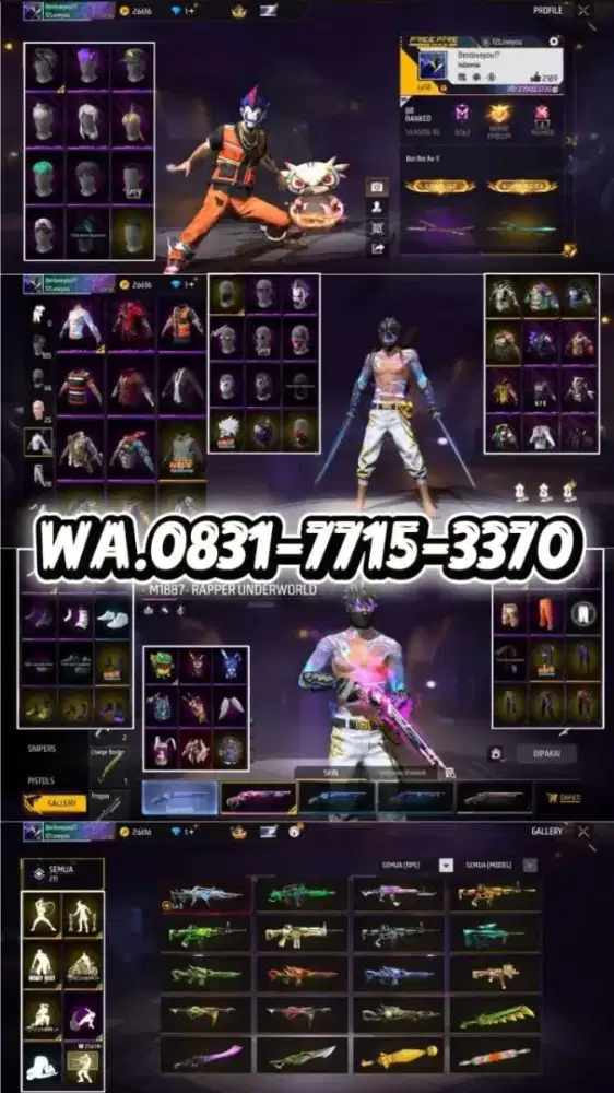 jual akun ff terpercaya dan amanah