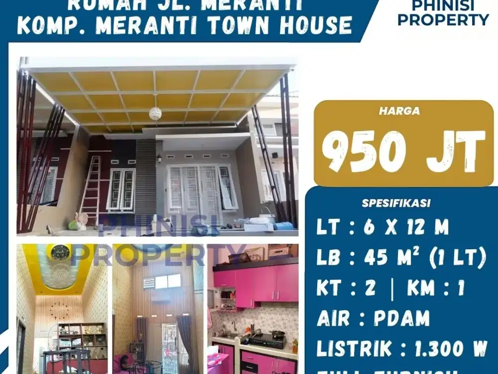 Dijual Rumah Full Furnish di Jalan Meranti Town House Panakkukang