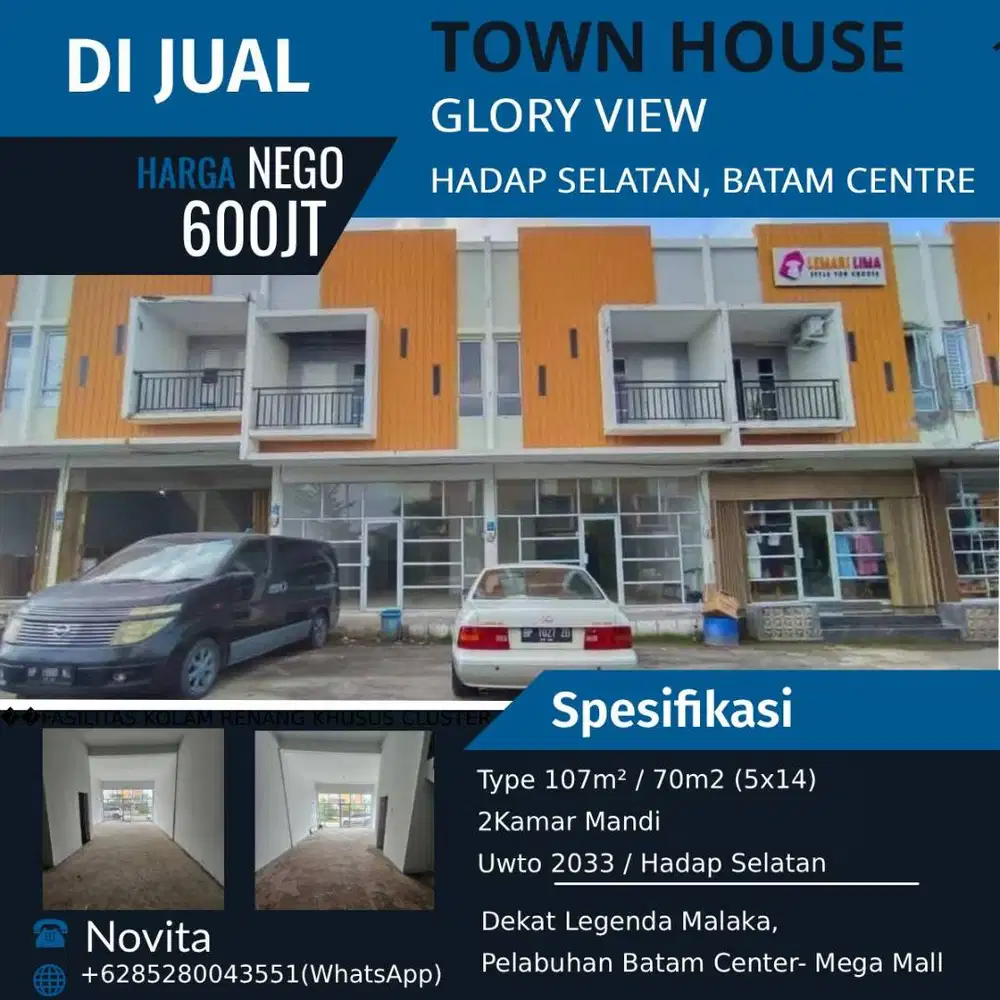 TownHouse GLORY VIEW  Batam Center