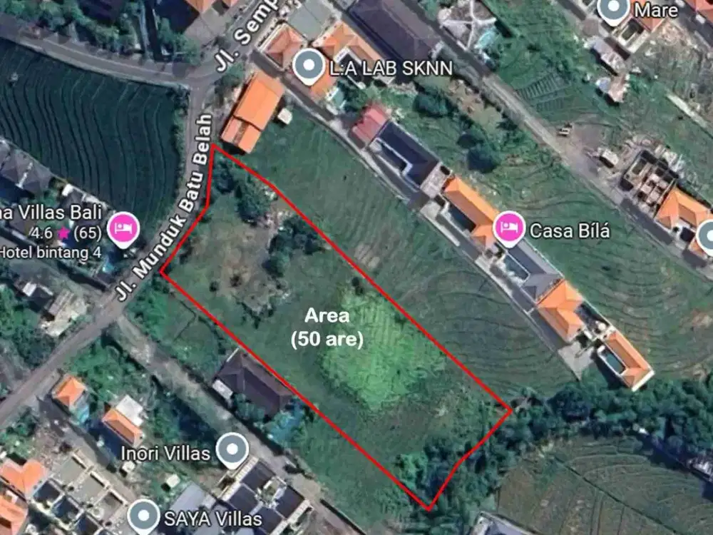 tanah canggu pererenan, tanah villa sangat komersil
