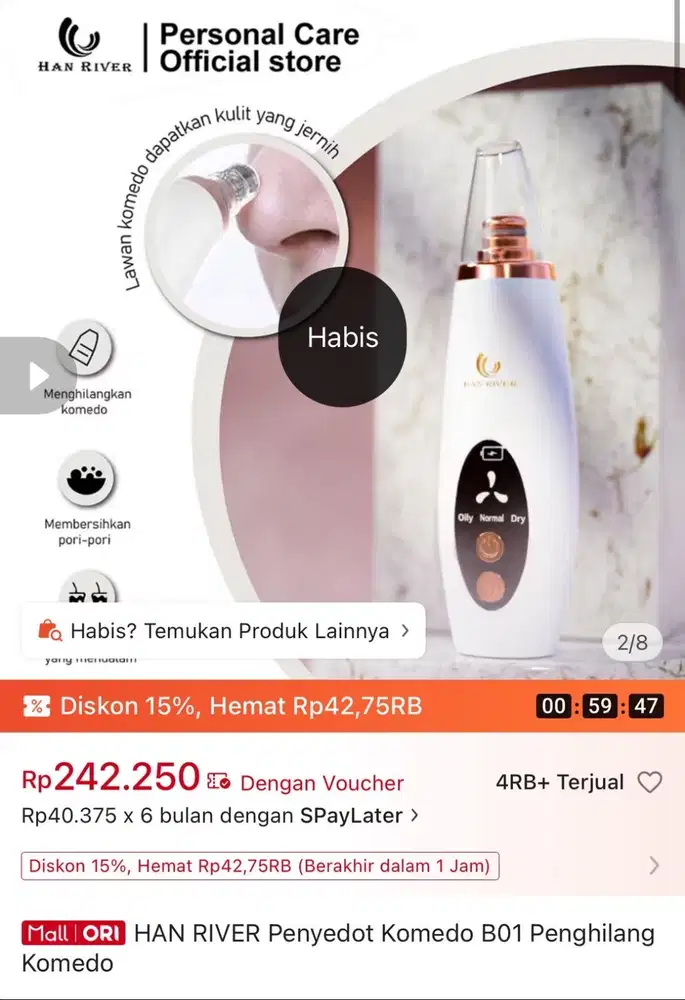 HANRIVER Penyedot Komedo