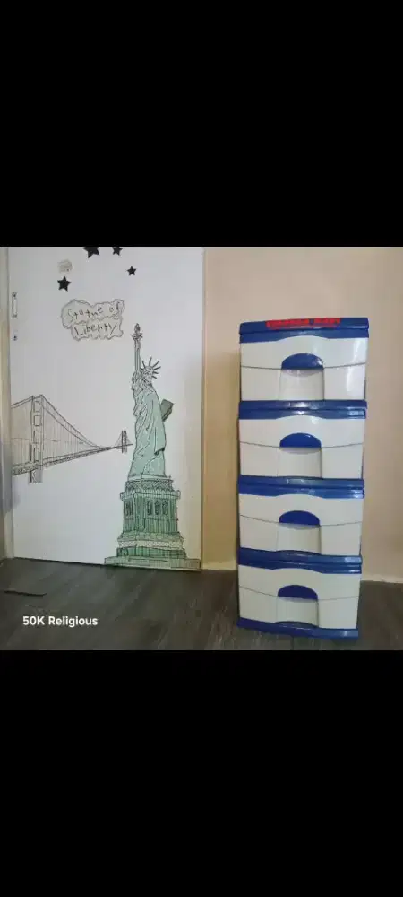 Lemari plastic tebal & roller blind