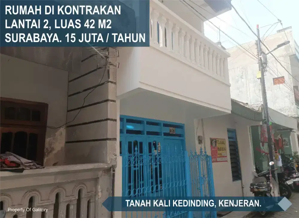 DISEWAKAN RUMAH 2 LANTAI KENJERAN - 2KT - TAHUNAN