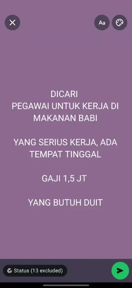 DICARI PEGAWAI UNTUK USAHA MAKANAN BABI