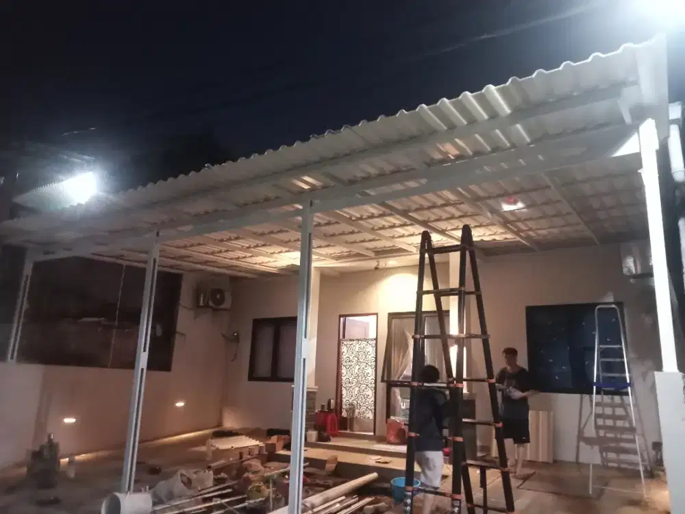Kanopi Baja Ringan Atap applderon double layer