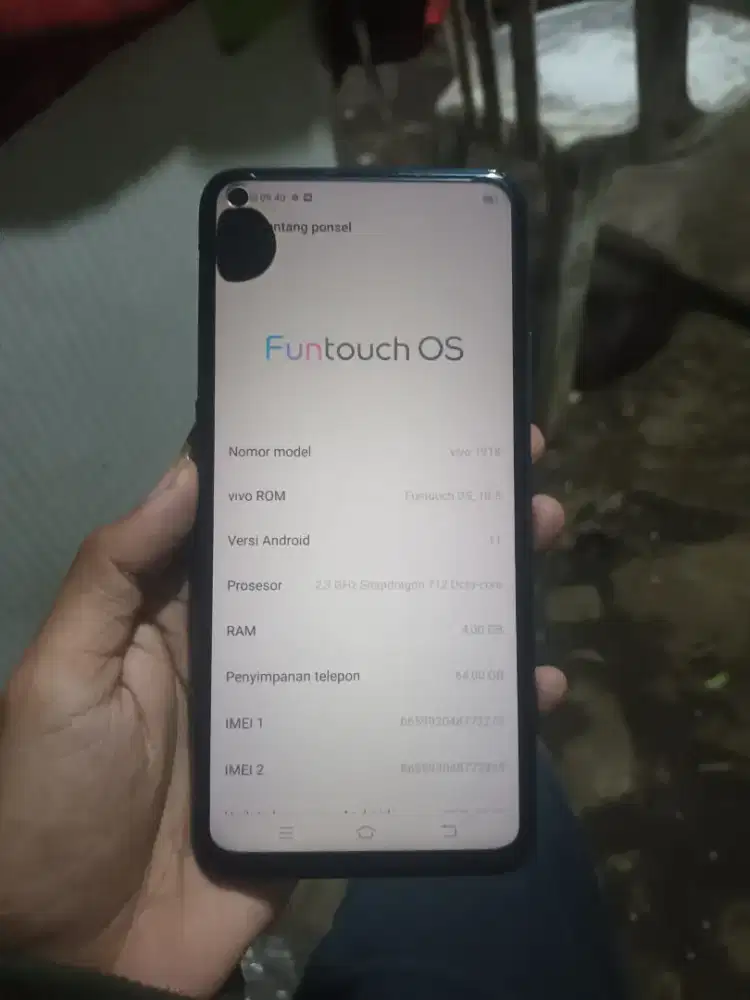 Vivo z1 pro 4/64 batangan minus tompel