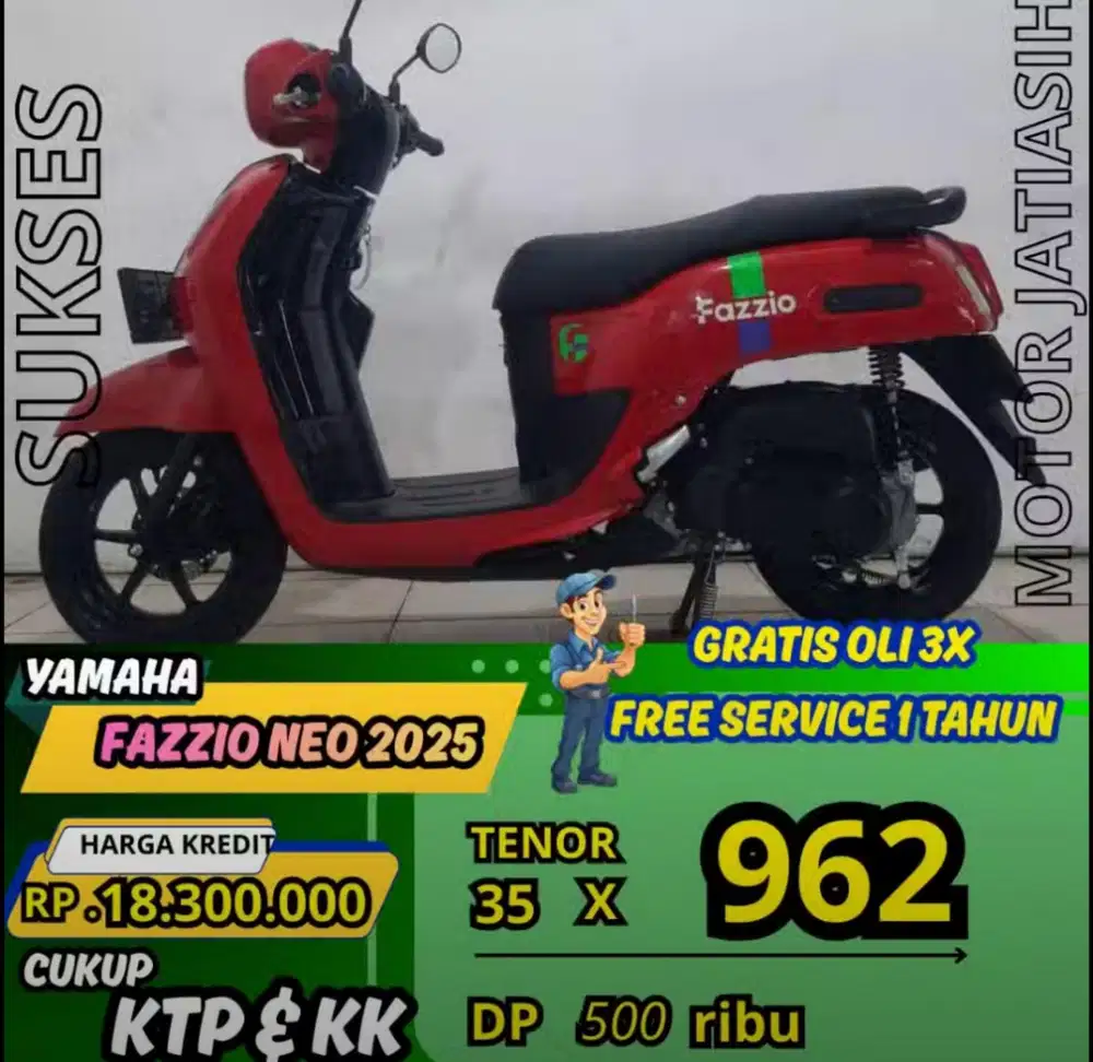 PROMO SPESIAL YAMAHA FAZZIO NEO 2025 KM RENDAH 2RIBUAN SYARAT KTP&KK.