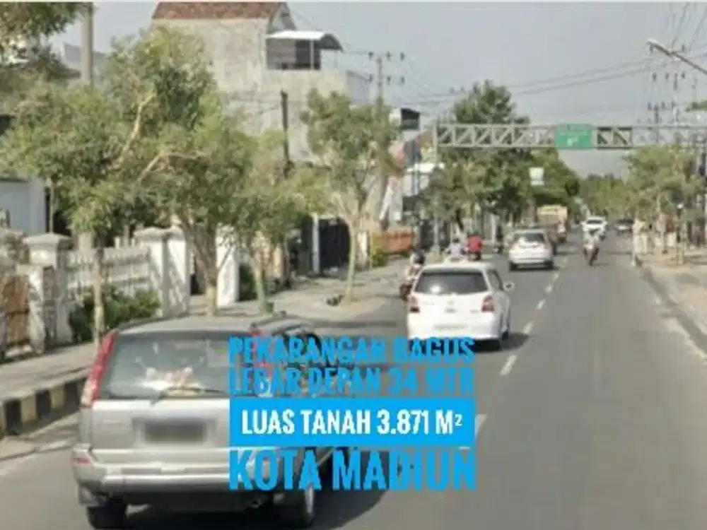 [H] Tanah+Bangunan Lama LD 34 mtr, Jl. Setiabudi KOTA MADIUN Lokasi Istimewa