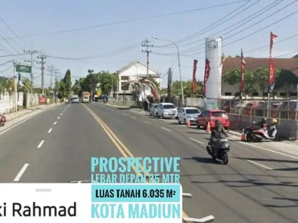 (Bb) Tanah LD 35 mtr, Jl Basuki Rahmad KOTA MADIUN Lokasi Berkelas