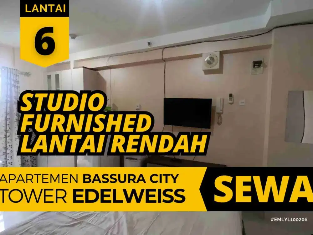 Sewa Studio Furnished Lantai Rendah Tower E Apartemen Bassura City