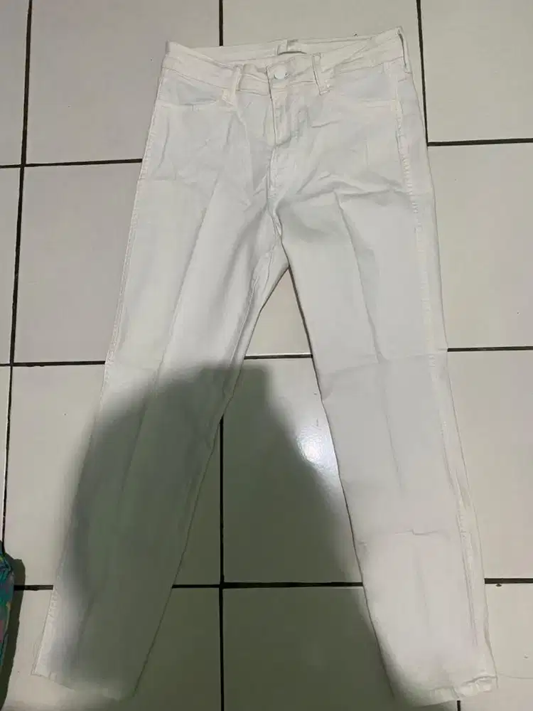 preloved white jeans hnm h&m ori