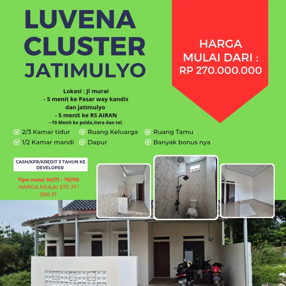 PERUMAHAN DEKAT ITERA JATIMULYO