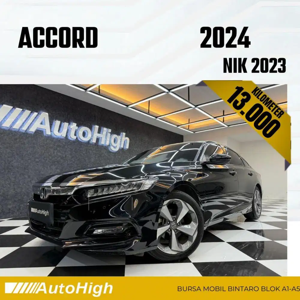 DP10% [Km13.000] Accord Sunroof Turbo 2023 Black Reg 2024 #AUTOHIGH