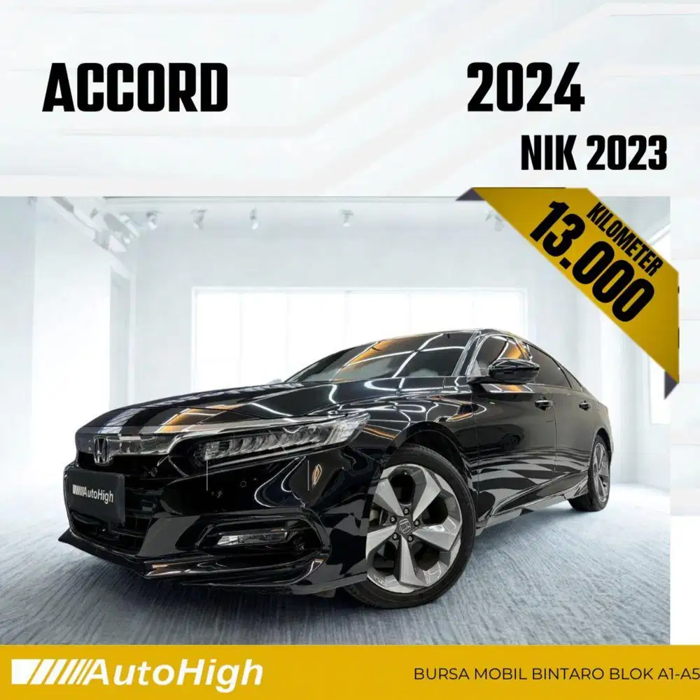 DP10% [Km13.000] Accord Sunroof Turbo 2023 Black Reg 2024 #AUTOHIGH