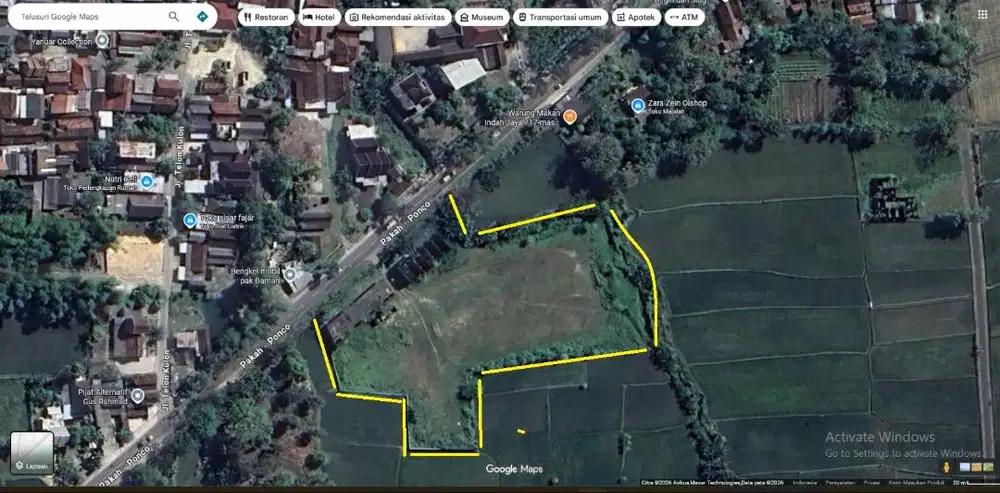 Tanah & Bangunan 0 KM Jalan Raya L: 7932 m2 TUBAN