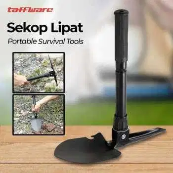 Sekop Lipat Camping Pacul Portable Tactical Survival 41cm