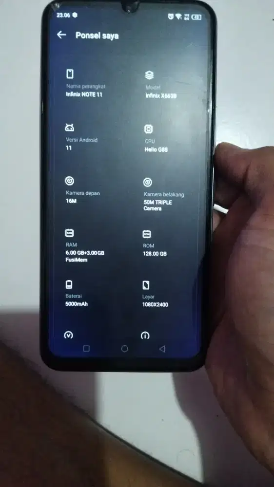 infinix note 11 6+3 / 128