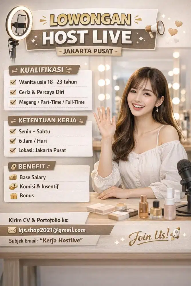 LOWONGAN KERJA HOSTLIVE