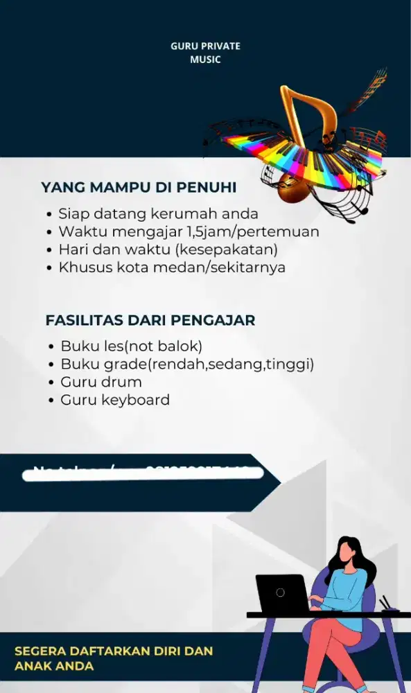 Private musik dan les musik,(keyboard) (drum)