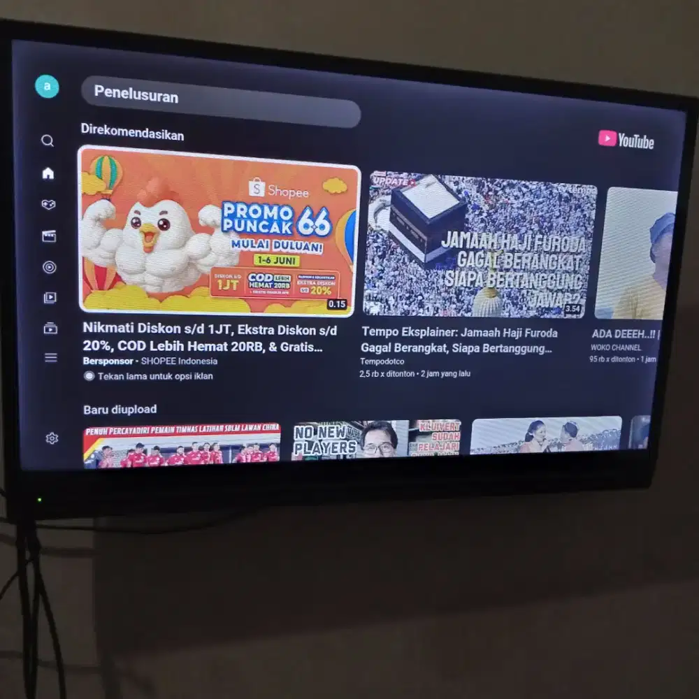 SMART TV SHARP 32 NORMAL SEHAT KOMPLIT DUS