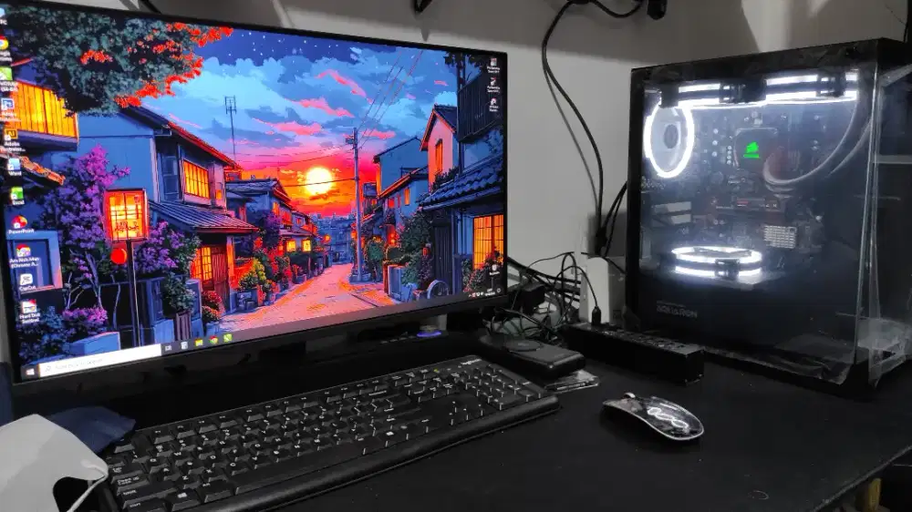 FULLSET PC Gaming Editing Ryzen 5 3400G Ram 16gb VGA 2gb Ssd 512gb