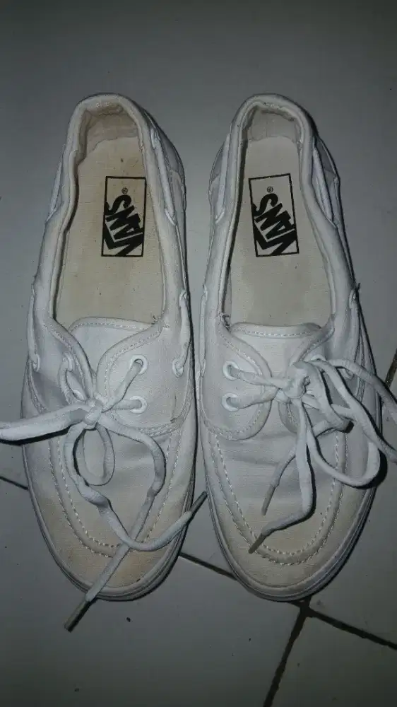 Sepatu vans Zapato zapatto all white original, size 40
