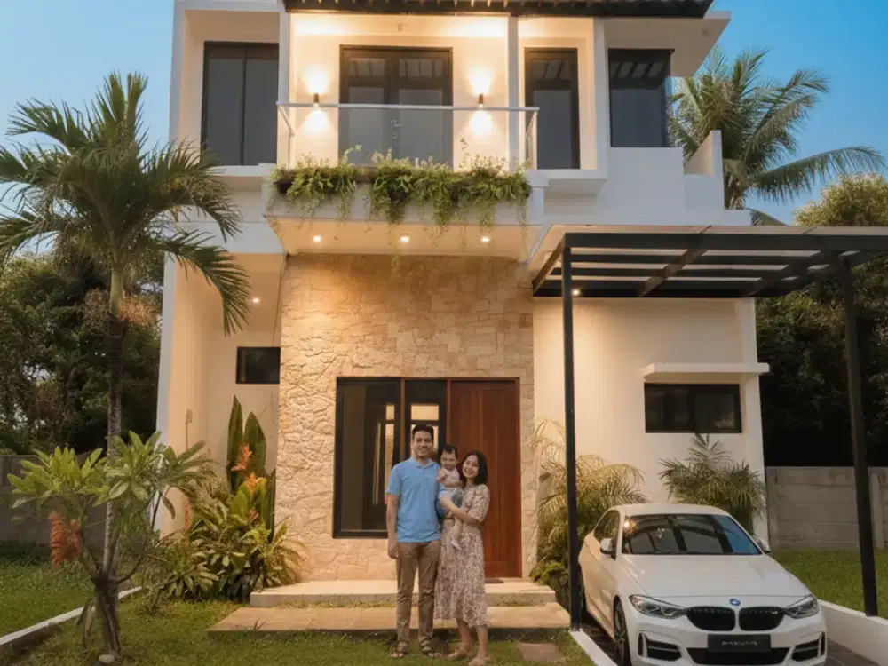 Perumahan Lokasi strategis bebas banjir Rumah 2 Lantai Modern Tropical di Puri Kencana 2 Bekasi Timur Bonus Canopy dan AC cukup DP 20 juta.