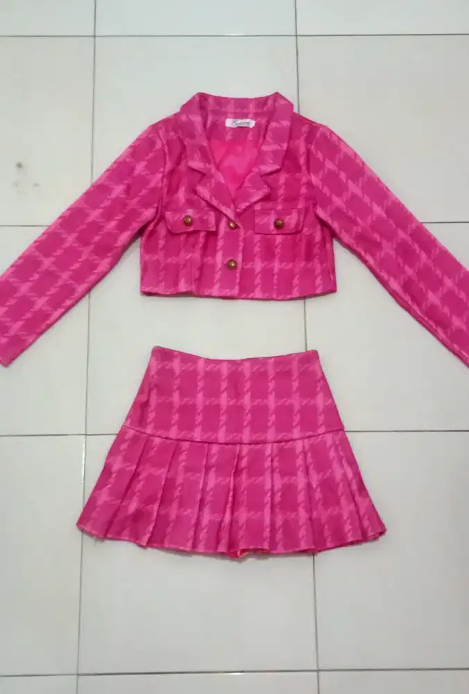 Blazer + Rok Wol Tebal