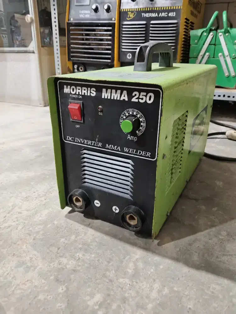 Mesin las bekas MMA 250A 1 phase Morris SMAW STIK INVERTER IGBT