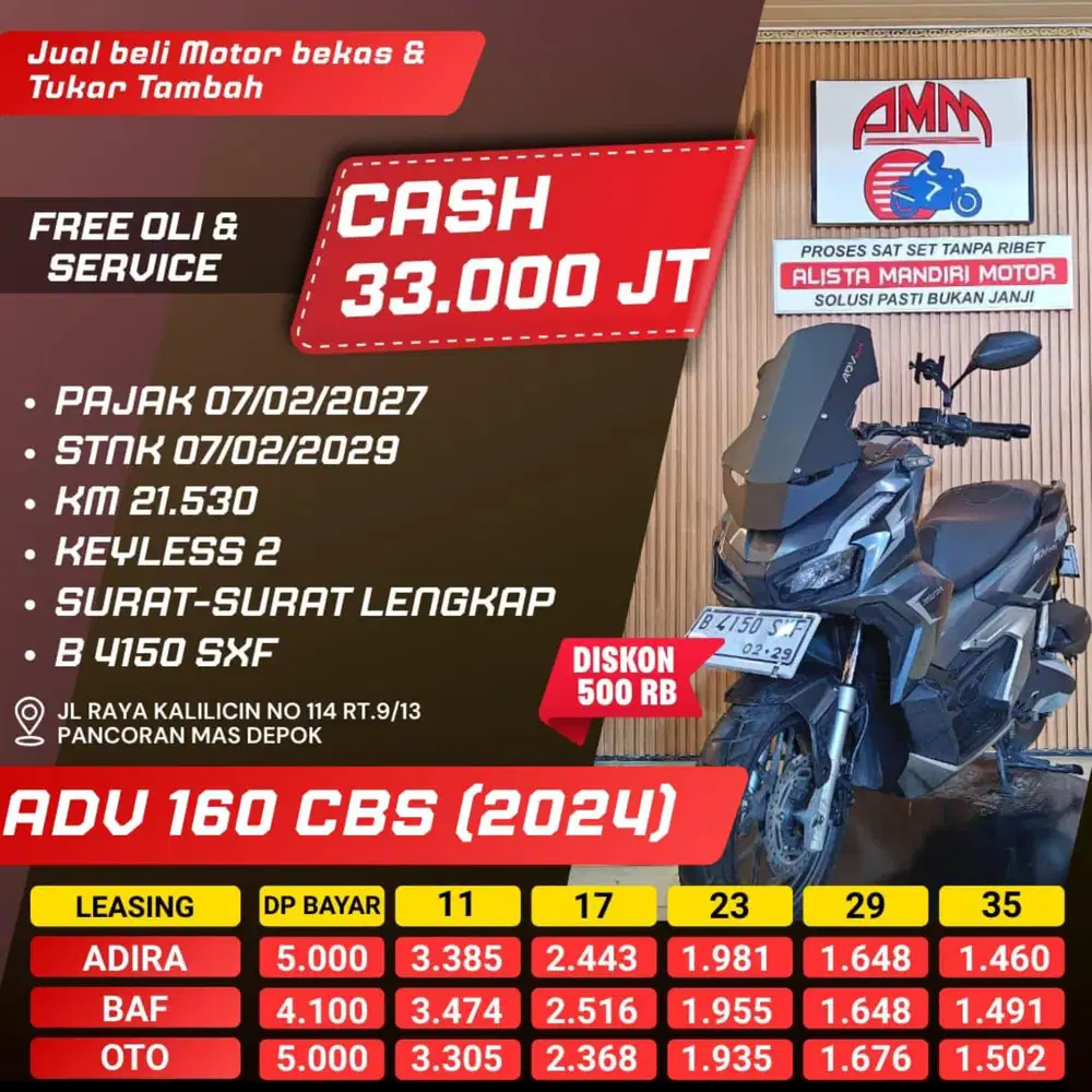 ADV CBS 2024. ISTIMEWA BISA VIA KREDIVO DLL. NEGO SAMPAI JADI.
