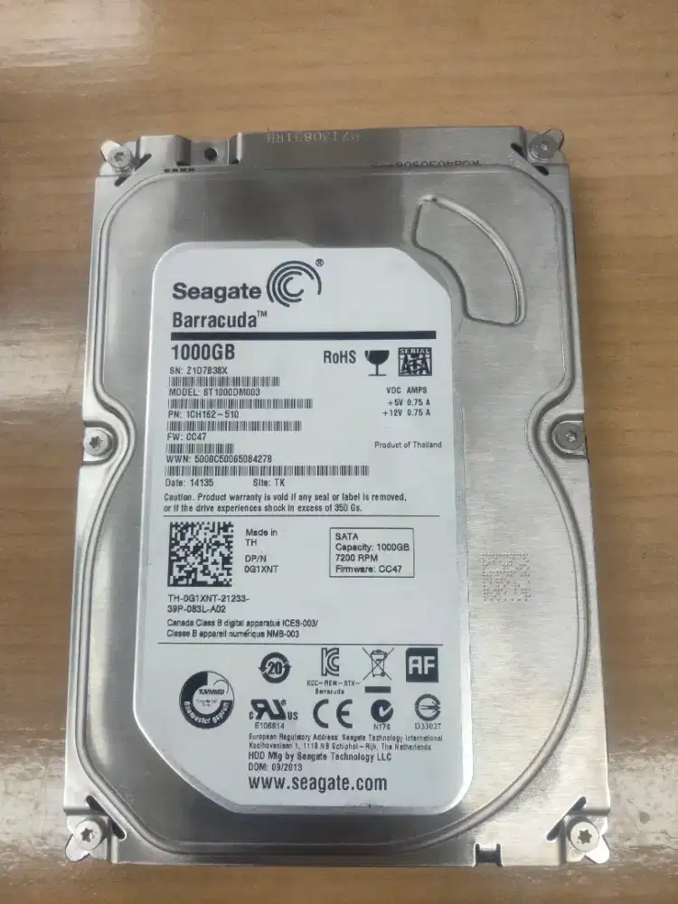 Hardisk seagate 1tb buat cpu
