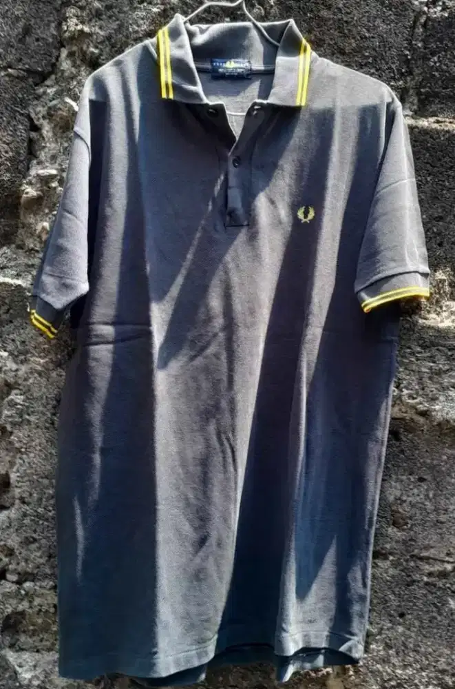 Fred Perry Grey Twin Tipped Polo Shirt