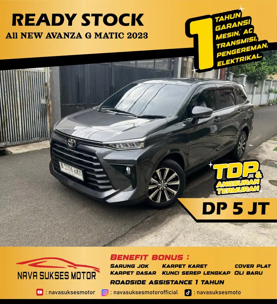 TDP 5 JUTA - AVANZA G AT 2023