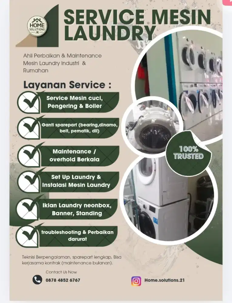 jasa service & set up laundry, pasang partisi, plafon dll