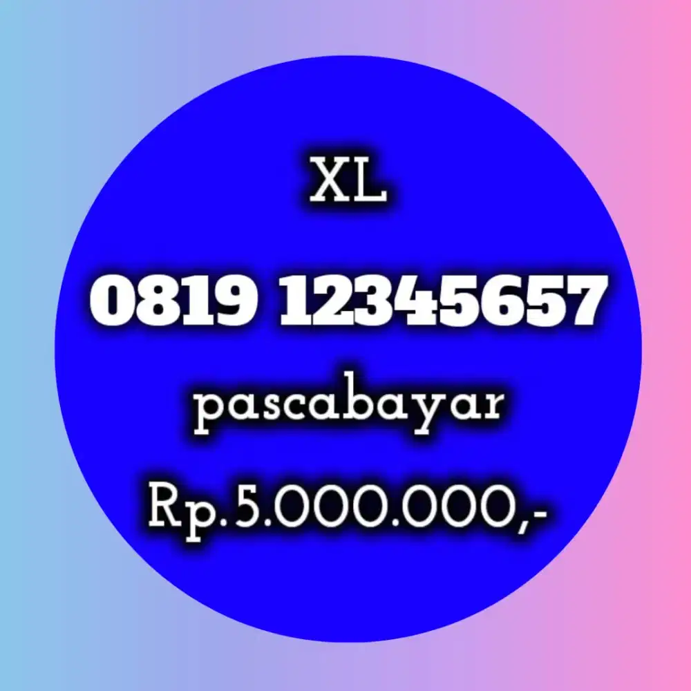 NOMOR CANTIK XL 12345657