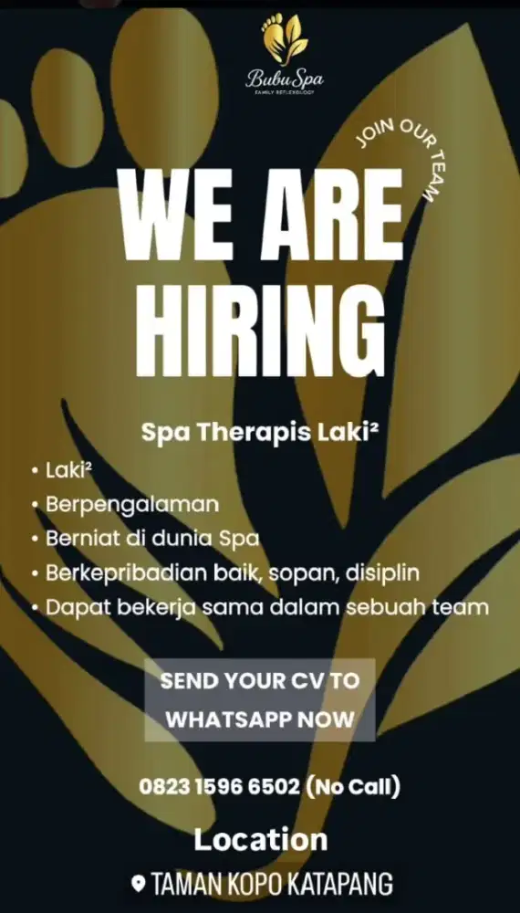 Dicari trafis laki laki yang berpengalaman