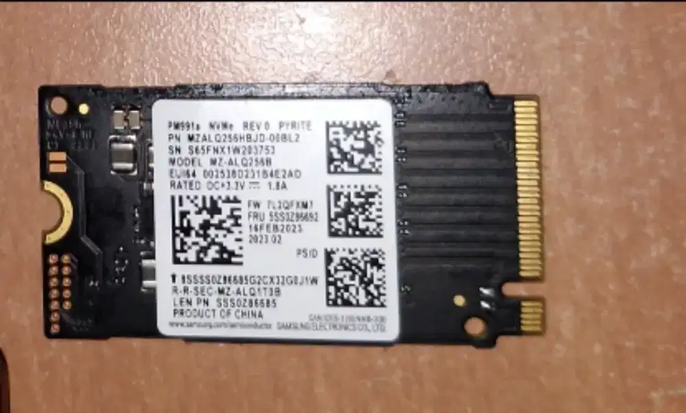 SSD Nvme 256gb Samsung kondisi normal