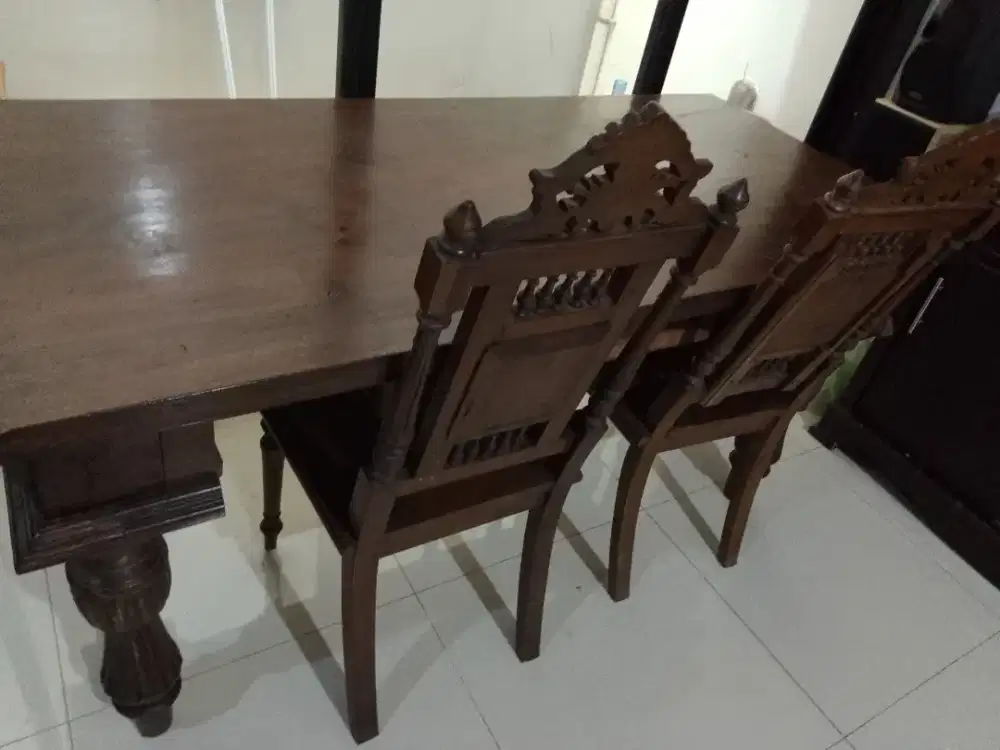 MEJA MAKAN JATI ASLI