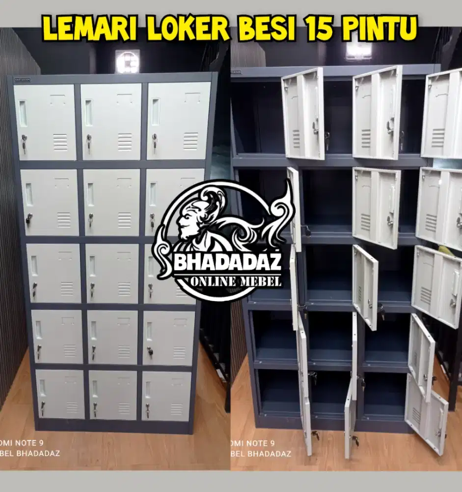 Lemari Loker Besi 15 pintu