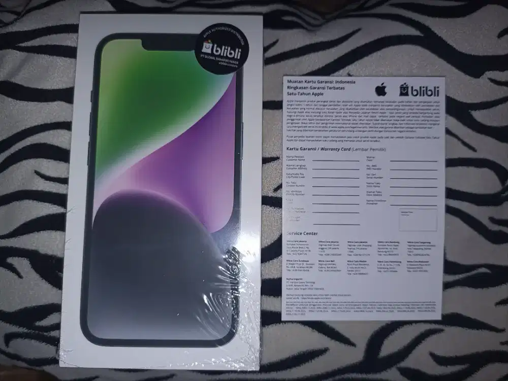 Iphone 14 Baru Segel BNIB SA/A setara Ibox 128 gb Midnight Black