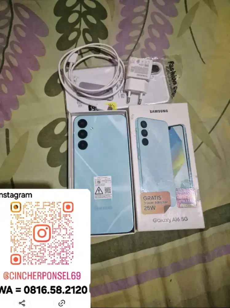 Jual hp SAMSUNG A16 5g 8/256 likeNEW istimewa grns resmi