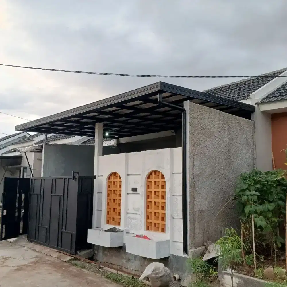 Pasang kanopi baja ringan atap alderon