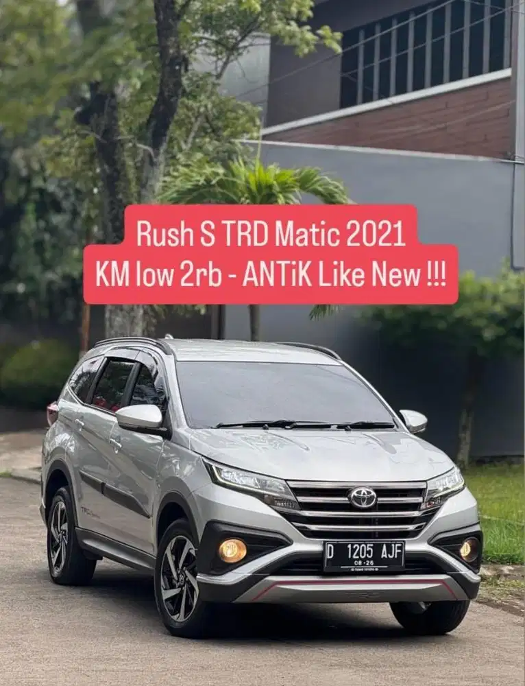 KM low 2rb !! Rush S TRD Matic 2021 pk an 2022 Bandung murah km low